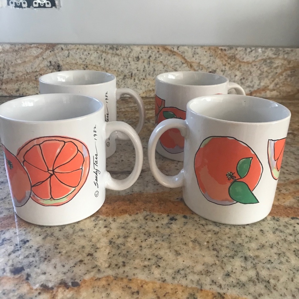 4 New VINTAGE Lord & Taylor Mugs